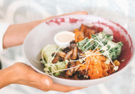 bowl of cooked foods